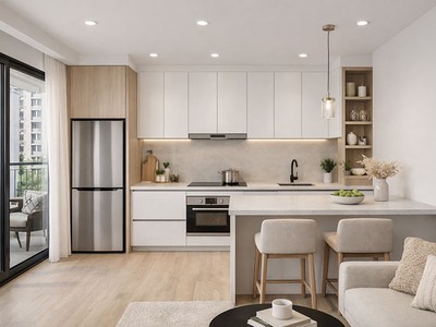 Tủ Bếp Gỗ Chữ I Nhỏ Gọn   Thi Công Theo Yêu Cầu Chuẩn Xưởng 5