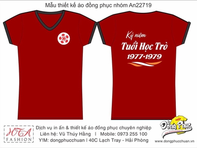 Áo lớp, áo đôi, áo nhóm, áo gia đình tại 40C lạch tray 3