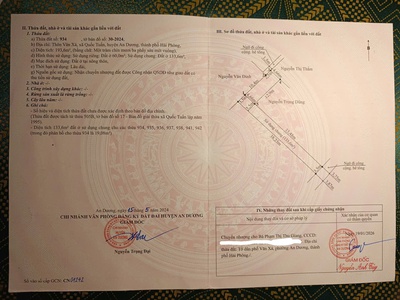 Bán lô đất đẹp tại văn xá quốc tuấn an dương lô góc 0