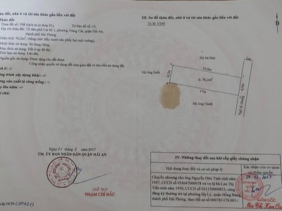 Cần bán lô đất ngõ đường Thành Tô, Tràng Cát 76,2m2 giá chỉ 20tr/m2 2