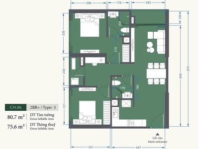Chính chủ bán nhanh căn a3 trục 06 tầng trung - lumi evergreen smart city tây mỗ 3