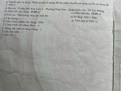 Bán đất tặng nhà cấp 4   kha lâm, kiến an, hải phòng 1