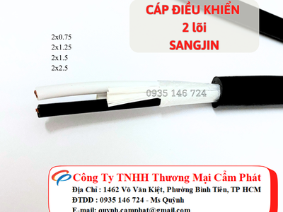 Cáp sangjing 2x0.5, 2x0.75, 2x1.25, 2x1.5, 2x2.5 Sài Gòn 1