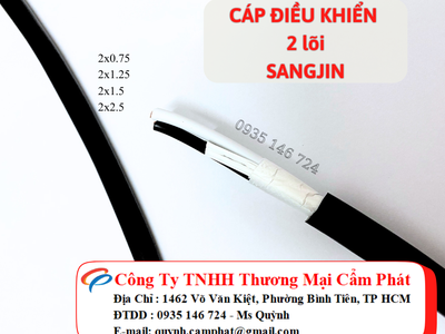 Cáp sangjing 2x0.5, 2x0.75, 2x1.25, 2x1.5, 2x2.5 Sài Gòn 2