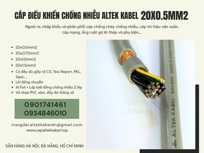 Cáp điện, cáp tín hiệu chống nhiễu 20x0.5 sẵn Hà Nội, Đà Nẵng 2