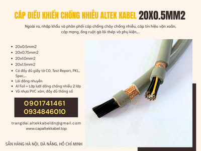 Cáp điện, cáp tín hiệu chống nhiễu 20x0.5 sẵn Hà Nội, Đà Nẵng 3