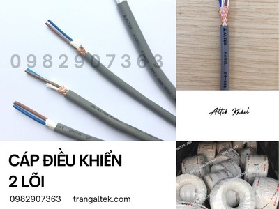 Cáp điều khiển đồng mềm 2 lõi vỏ xám Altek Kabel 1