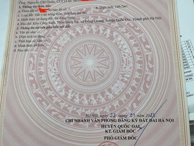 Chỉ còn 1 lô 2 mặt tiền tại khu đấu giá cống suối đồng lư 3