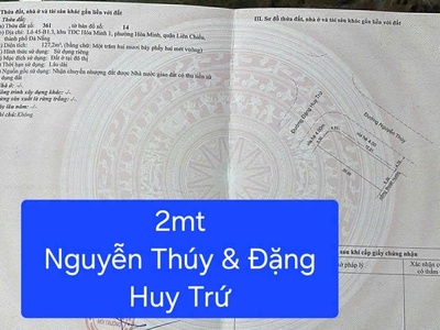 Bán lô góc đẹp 2mt đặng huy trứ nguyễn thúy 0