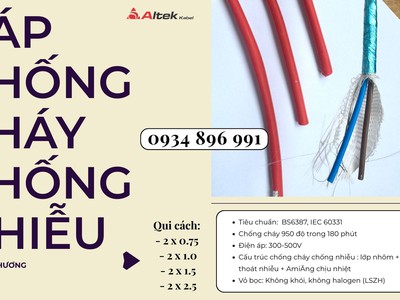 Cáp Chống Cháy Chống Nhiễu 2x1.0 Có Sẵn Quảng Bình   Quảng Nam   Quảng Ngãi   Giá Cạnh Tranh 1