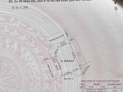 Lô góc khu đô thị icc lạch tray - 256m - mặt tiền 12m - giá 126 tr/m 3