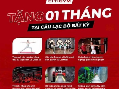 Tặng 50 suất tập trải nghiệm miễn phí tại CITIGYM 0