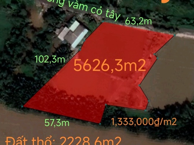 Bán lô đất thổ phân lô mặt tiền đê bao giá 7,5 tỷ 0