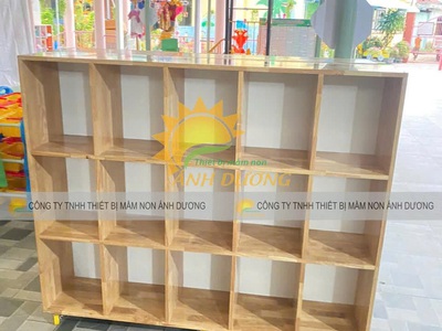 Kệ cặp mầm non AD,kệ đựng balo bằng gỗ cho bé chất lượng cao 5