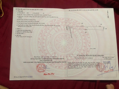 Sổ hồng riêng pháp lý chuẩn bình phước 0