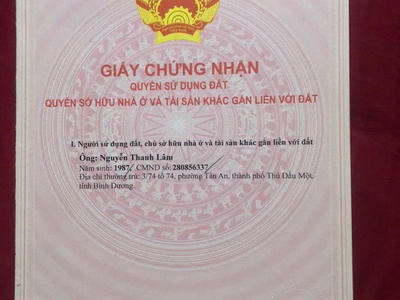 Sổ hồng riêng pháp lý chuẩn bình phước 1
