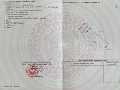 Đất tái định cư a51 vĩnh niệm - chủ cần bán gấp - 56m - giá tốt 95 tr/m 3