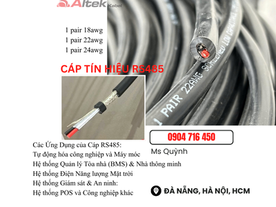 Cáp solar RS485 1 Pair 24awg, 22awg, 18awg Altek Kabel Đà Nẵng, Hà Nội, Sài Gòn 2