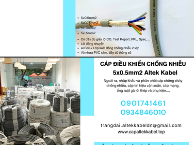 Cáp điều khiển RVVP/ CXV- SC 5x0.5 Altek Kabel sẵn Đà Nẵng, Hà Nội 1