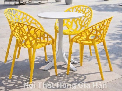 Bàn ghế nhựa sân vườn HGH 1