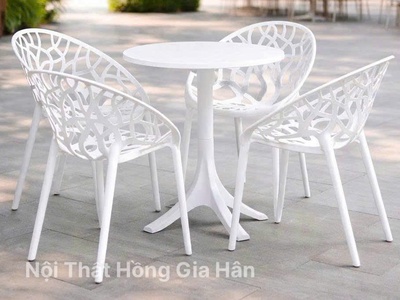 Bàn ghế nhựa sân vườn HGH 3