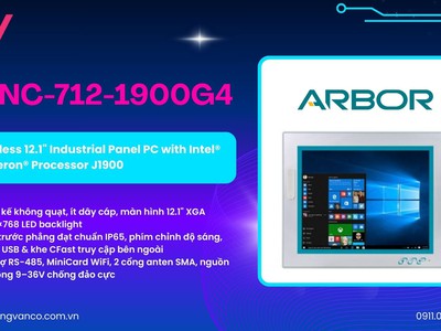  LYNC-712-1900G4   Panel PC Công Nghiệp 12.1  Thiết Kế Không Quạt, Hoạt Động Bền Bỉ 24/7 0