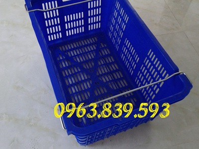Sóng quai sắt đựng hàng, rổ nhựa đựng trái cây 0