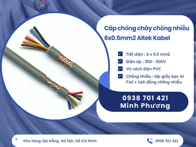 Cáp điều khiển chống nhiễu 6 lõi 0.5mm2 Altek Kabel sẵn kho, hỗ trợ giao toàn quốc 0