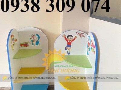Kệ góc mầm non AD, kệ cá nhân mầm non AD, kệ nhà trẻ AD 3