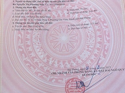 Bán nhà ngõ 174 văn cao - 80m 2 tầng - ô.tô đỗ cửa - giá 5.25 tỉ - thông lạch tray 3