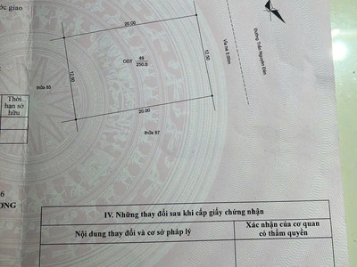 Bán lô đất biệt thự mặt đường Trần Nguyên Đán, ph Thanh Bình, TP HD, 250m2, mt 12.5m 4