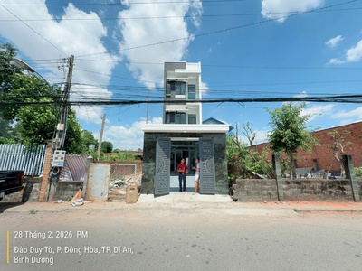 Bán Nhà Phường Đông Hoà 4 31 Mặt Tiền1 Trệt 2 Lầu Gần BigC Dĩ An 0