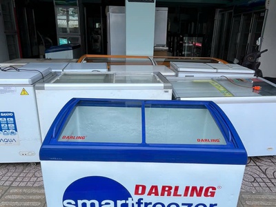 Thanh lý tủ đông kính lùa hiệu Darling 2 cửa lùa - dung tích 300 lít - ngoại hình đẹp. 0