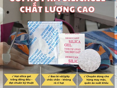 Gói hút ẩm chuẩn cho ngành dệt may 2