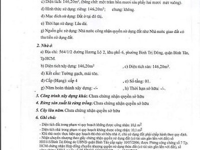 Bán nhà hẻm 564 hương lộ 2, quận bình tân, thành phố hồ chí minh 0