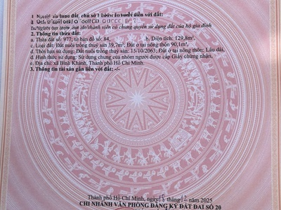 Bán 1 cặp song sinh trung tâm xã bình khánh   cần giờ    131,8m   129,8m chỉ 23 củ 2