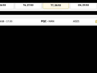 Vé Máy Bay Phú Quốc  PQC  - Hà Nội  HAN  Thứ năm 26/03/2026 3