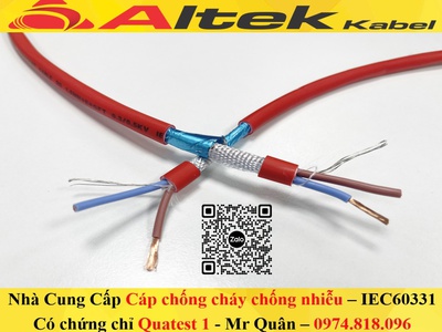 NCC: Cáp chống cháy chống nhiễu 2 lõi   Altek Kabel 3