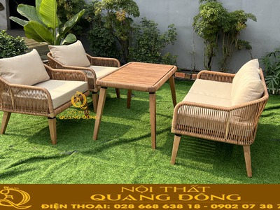 Bộ sofa giả mây sân vườn QD - 749 giải pháp nội thất ngoài trời sang trọng và bền đẹp 2