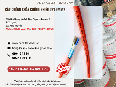 Cáp tín hiệu 2x1.5mm chống cháy chống nhiễu sẵn Đà Nẵng, Quảng Nam, Quảng Ngãi 0