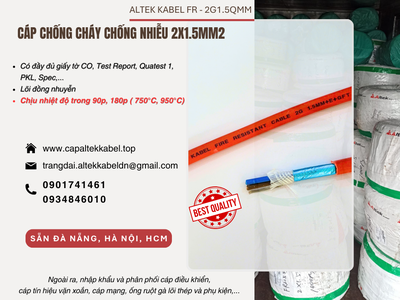 Cáp tín hiệu 2x1.5mm chống cháy chống nhiễu sẵn Đà Nẵng, Quảng Nam, Quảng Ngãi 2