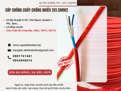 Cáp tín hiệu 2x1.5mm chống cháy chống nhiễu sẵn Đà Nẵng, Quảng Nam, Quảng Ngãi 3