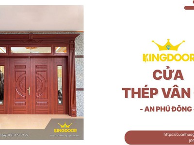 Cửa Thép Vân Gỗ Tại An Phú Đông   Xem Mẫu   Báo Giá Ngay 0