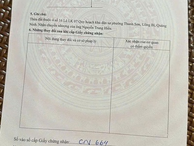 Bán nhanh lô đất  khu 10 thanh sơn, p.uông bí - quảng ninh. 2