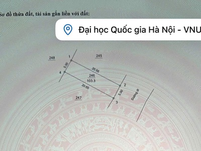 Đất đẹp 100m2 full thổ cư, mặt tiền 5m - đường 2 ô tô tránh - gần trường đại học qg hà nội 4
