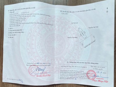 Đất mặt đường trục 10m tân hợp   tân thành   dương kinh  100m2 ngang 5m vuông đẹp  giá hiếm khu vực 4