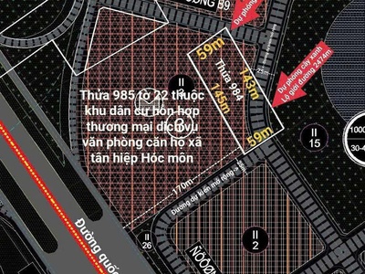 Đất skc 7.530m    1/ ql22   giá chỉ 6,8tr/m  xã tân hiệp, hóc môn 3