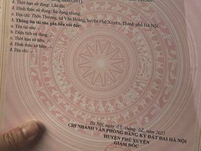 Bán đất cực đẹp ô tô tránh tại thôn thượng văn hoàng, phượng dực 3