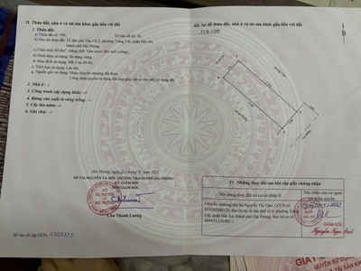 Bán lô đất mặt đường chính Tân Vũ 2, Tràng Cát 85m2 giá chỉ 34,5tr/m2 2