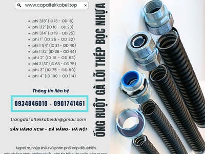 Ống ruột gà lõi thép D16,D20,D25,D32 Đà Nẵng, Hà Nội, Sài Gòn 3